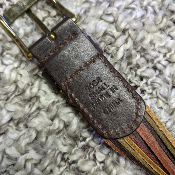 Halston leather autumnal coloured belt - Picture 7 of 8